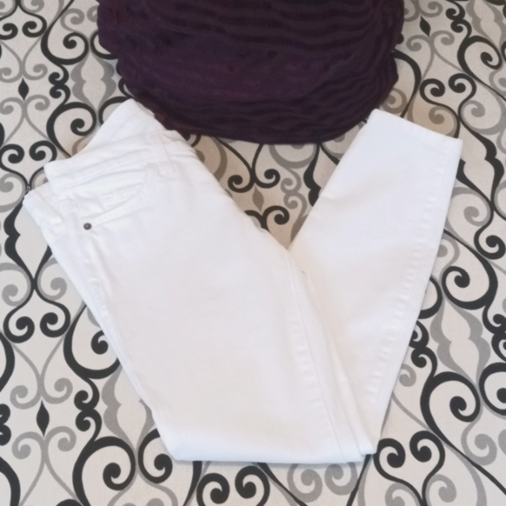 Current/Elliot White Sugar Skinny Jeans Sz 24